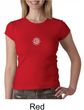 Ladies Yoga Shirt White Lotus OM Small Print Crewneck Tee T-Shirt