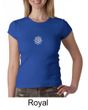Ladies Yoga Shirt White Lotus OM Small Print Crewneck Tee T-Shirt