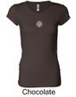 Ladies Yoga Shirt White Lotus OM Small Print Longer Length Tee T-Shirt