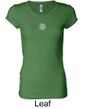 Ladies Yoga Shirt White Lotus OM Small Print Longer Length Tee T-Shirt