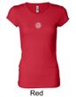 Ladies Yoga Shirt White Lotus OM Small Print Longer Length Tee T-Shirt