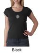 Ladies Yoga Shirt White Lotus OM Small Print Scoop Neck Tee T-Shirt
