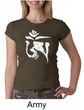 Ladies Yoga Shirt White Tibetan Om Crewneck Tee T-shirt
