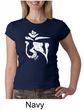 Ladies Yoga Shirt White Tibetan Om Crewneck Tee T-shirt