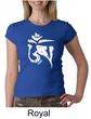Ladies Yoga Shirt White Tibetan Om Crewneck Tee T-shirt
