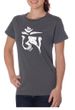 Ladies Yoga Shirt White Tibetan Om Organic Tee T-shirt