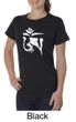 Ladies Yoga Shirt White Tibetan Om Organic Tee T-shirt