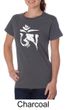 Ladies Yoga Shirt White Tibetan Om Organic Tee T-shirt