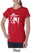 Ladies Yoga Shirt White Tibetan Om Organic Tee T-shirt