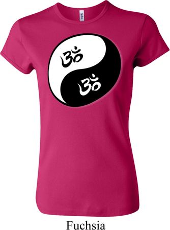 Ladies Yoga Shirt Yin Yang AUM Crewneck Tee T-Shirt