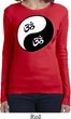Ladies Yoga Shirt Yin Yang AUM Long Sleeve Tee T-Shirt