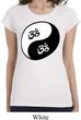 Ladies Yoga Shirt Yin Yang AUM Longer Length Tee T-Shirt