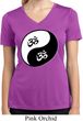 Ladies Yoga Shirt Yin Yang AUM Moisture Wicking V-neck Tee T-Shirt
