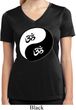 Ladies Yoga Shirt Yin Yang AUM Moisture Wicking V-neck Tee T-Shirt