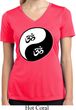 Ladies Yoga Shirt Yin Yang AUM Moisture Wicking V-neck Tee T-Shirt