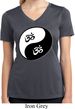 Ladies Yoga Shirt Yin Yang AUM Moisture Wicking V-neck Tee T-Shirt
