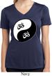 Ladies Yoga Shirt Yin Yang AUM Moisture Wicking V-neck Tee T-Shirt