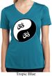 Ladies Yoga Shirt Yin Yang AUM Moisture Wicking V-neck Tee T-Shirt