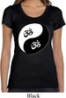 Ladies Yoga Shirt Yin Yang AUM Scoop Neck Tee T-Shirt