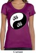 Ladies Yoga Shirt Yin Yang AUM Scoop Neck Tee T-Shirt