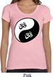 Ladies Yoga Shirt Yin Yang AUM Scoop Neck Tee T-Shirt