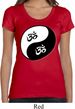Ladies Yoga Shirt Yin Yang AUM Scoop Neck Tee T-Shirt