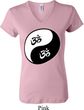 Ladies Yoga Shirt Yin Yang AUM V-neck Tee T-Shirt
