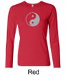 Ladies Yoga Shirt Yin Yang Big Print Meditation Long Sleeve Shirt