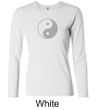 Ladies Yoga Shirt Yin Yang Big Print Meditation Long Sleeve Shirt