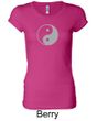 Ladies Yoga Shirt Yin Yang Big Print Meditation Longer Length Shirt