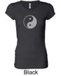 Ladies Yoga Shirt Yin Yang Big Print Meditation Longer Length Shirt