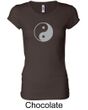 Ladies Yoga Shirt Yin Yang Big Print Meditation Longer Length Shirt
