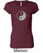 Ladies Yoga Shirt Yin Yang Big Print Meditation Longer Length Shirt