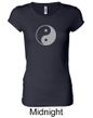 Ladies Yoga Shirt Yin Yang Big Print Meditation Longer Length Shirt