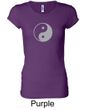 Ladies Yoga Shirt Yin Yang Big Print Meditation Longer Length Shirt