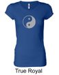 Ladies Yoga Shirt Yin Yang Big Print Meditation Longer Length Shirt