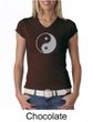 Ladies Yoga Shirt Yin Yang Big Print Meditation V-Neck Shirt