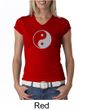 Ladies Yoga Shirt Yin Yang Big Print Meditation V-Neck Shirt