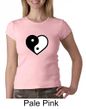 Ladies Yoga Shirt Yin Yang Heart Crewneck Tee T-Shirt