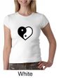 Ladies Yoga Shirt Yin Yang Heart Crewneck Tee T-Shirt