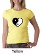 Ladies Yoga Shirt Yin Yang Heart Crewneck Tee T-Shirt