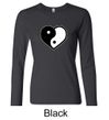 Ladies Yoga Shirt Yin Yang Heart Long Sleeve Tee T-Shirt