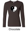 Ladies Yoga Shirt Yin Yang Heart Long Sleeve Tee T-Shirt