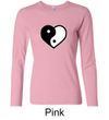 Ladies Yoga Shirt Yin Yang Heart Long Sleeve Tee T-Shirt