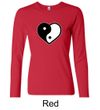 Ladies Yoga Shirt Yin Yang Heart Long Sleeve Tee T-Shirt
