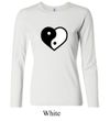 Ladies Yoga Shirt Yin Yang Heart Long Sleeve Tee T-Shirt