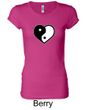 Ladies Yoga Shirt Yin Yang Heart Longer Length Tee T-Shirt