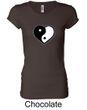 Ladies Yoga Shirt Yin Yang Heart Longer Length Tee T-Shirt