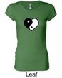 Ladies Yoga Shirt Yin Yang Heart Longer Length Tee T-Shirt