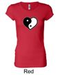 Ladies Yoga Shirt Yin Yang Heart Longer Length Tee T-Shirt